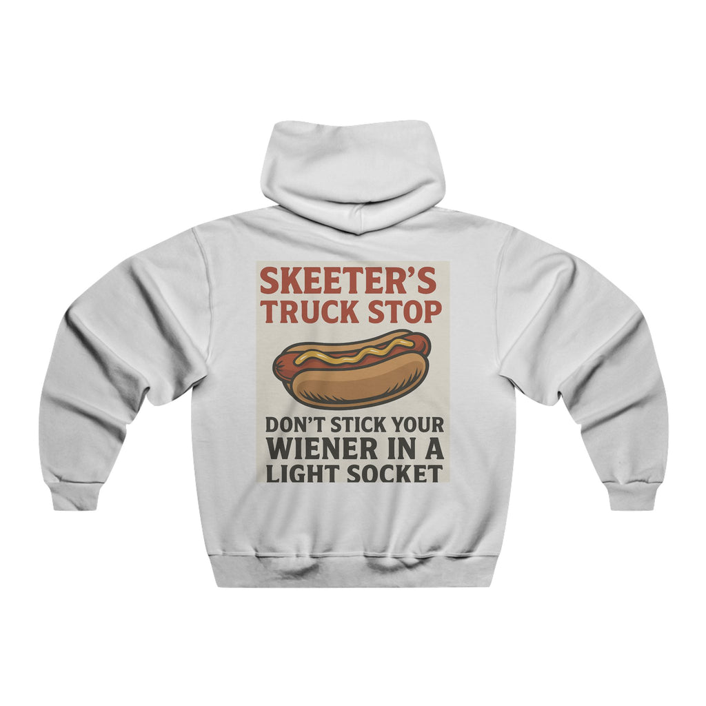 Skeeter’s Truck Stop “Wiener Socket Warning” Hoodie – For Men Who Learn the Hard Way
