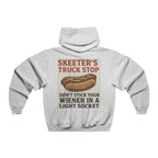 Skeeter’s Truck Stop “Wiener Socket Warning” Hoodie – For Men Who Learn the Hard Way