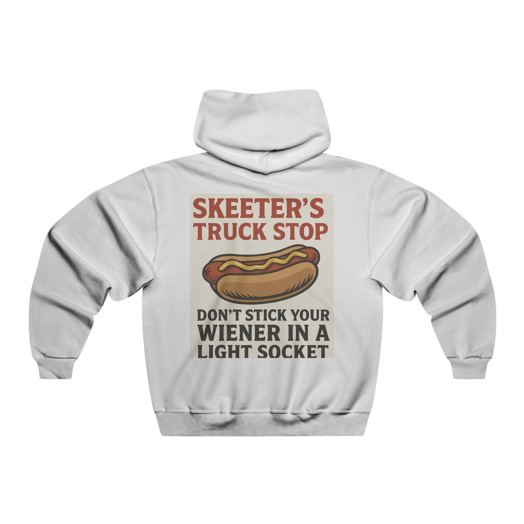 Skeeter’s Truck Stop “Wiener Socket Warning” Hoodie – For Men Who Learn the Hard Way