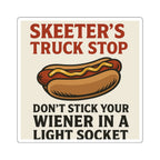 “Don’t Stick Your Wiener in a Light Socket” – Humorous Foodie Square Sticker