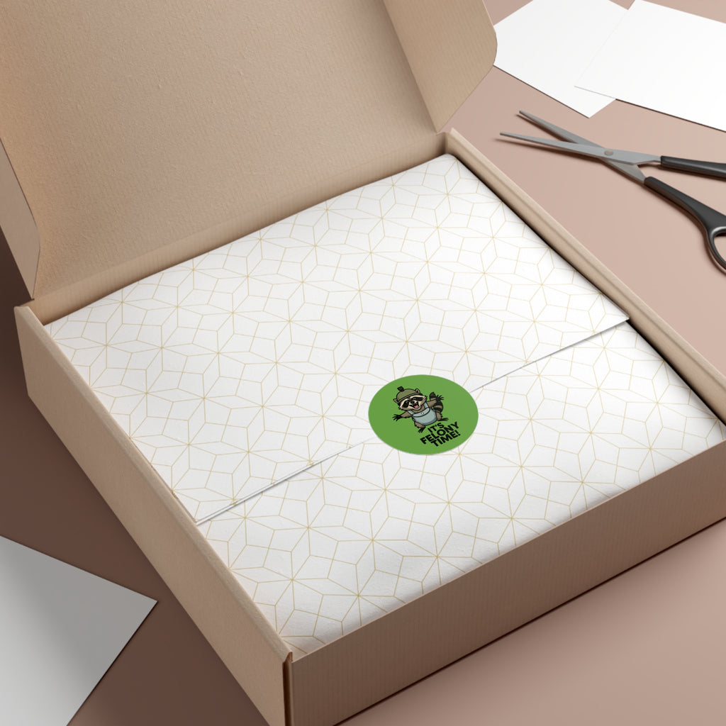 "It's Felony Time" Raccoon vinyl sticker